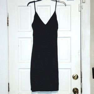 Black knee length cocktail dress